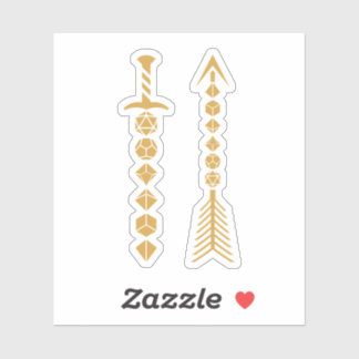 Dice Zwaard en Dice Arrow Brons Sticker