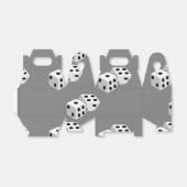 Dices op grijs patroon bedankdoosjes (Uitgevouwen)