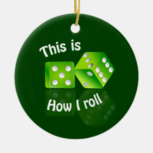 Dices-ornament Keramisch Ornament (Voorkant)