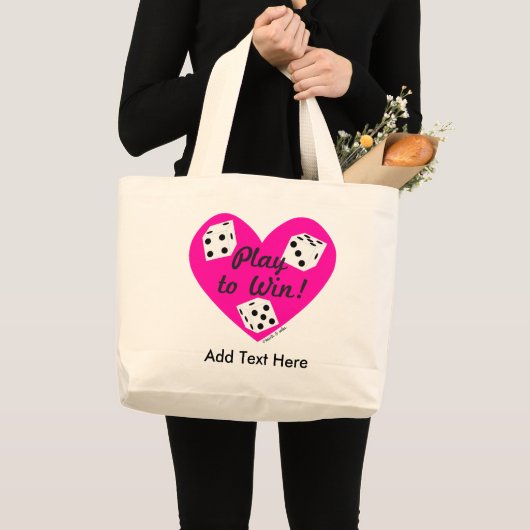 Dicey Heart Canvas tas (Voorkant (product))