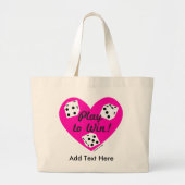 Dicey Heart Canvas tas (Voorkant)