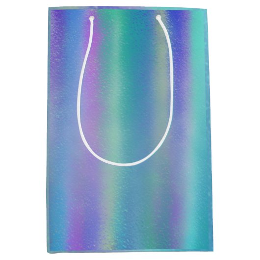 Dichroomkleurige regenboogkleuren medium cadeauzakje (Voorkant)