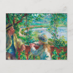 Dicht bij het meer door Renoir Impressionist Paint Briefkaart