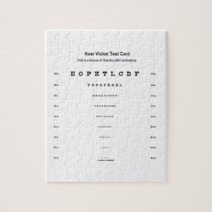 Dicht gezichtsvermogen Test Card Visual Acuity Exa Legpuzzel