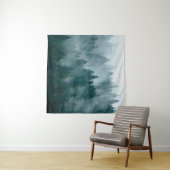 Dichtbevolkt landschap met bosbos in de  van de hi wandkleed (In Situ (horizontaal))