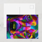 dichtbij Dachshund Feestdagenkaart (Voorkant / Achterkant)