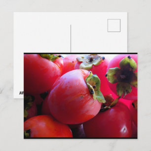 Dichtbij persimmonfruit briefkaart