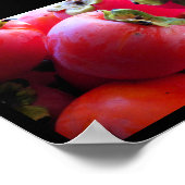 Dichtbij persimmonfruit poster (Hoek)