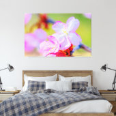 Dichtbijzicht van Roze Sakura Kersenbloesem Canvas Afdruk (Insitu (Slaapkamer))
