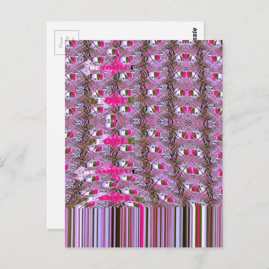 Dichte en ingewikkelde Abstracte patroonkunst afdr Briefkaart (Voorkant / Achterkant)