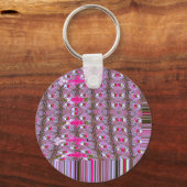 Dichte en ingewikkelde Abstracte patroonkunst afdr Sleutelhanger (Voorkant)