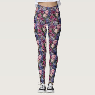 Dichte Engelse Tuin Bloemstuk Leggings