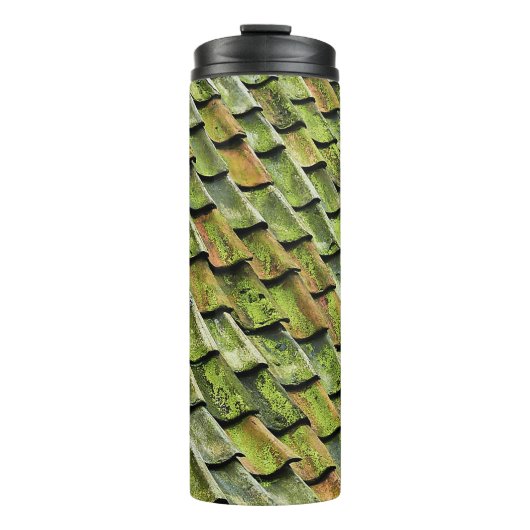 Dichte foto van het groene dakje thermosbeker (Voorkant)