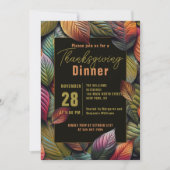 Dichte overlappende herfst laat Thanksgiving achte Kaart (Voorkant)