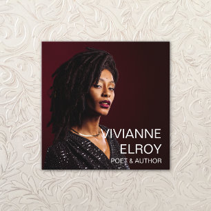 Dichter Auteur Schrijver Leraar Foto Vierkante Visitekaartje