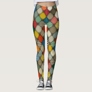 dichtgeknoopte retro flarden leggings