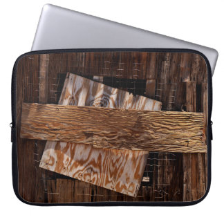Dichtgetimmerd Oud Houten Huis Raam Laptop Sleeve