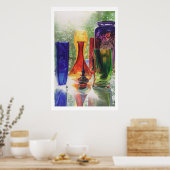 "Dichtheid" Kunstglas Waterverf schilderen Poster (Keuken)