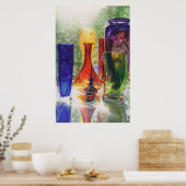 "Dichtheid" Kunstglas Waterverf schilderen Poster (Keuken)