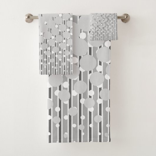 Dichtheidsontwerp in grijs - Handdoekset Bad Handdoek (Insitu)