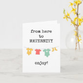 D'ici à la maternité, Bonne carte de congé de mate (Fleur jaune)