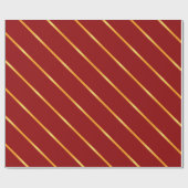 Dick Bright Gold Metallic Diagonale Stripes Cadeaupapier (Vlak)