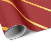 Dick Bright Gold Metallic Diagonale Stripes Cadeaupapier (Rol Hoek)