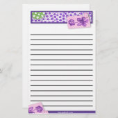 Dick Line Floral Stationery Briefpapier (Voorkant / Achterkant)
