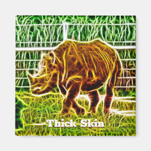 Dick Skin Rhino Drawing Magnet Magneet