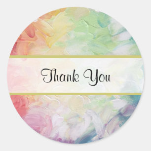 Dick Textured Abstract Paint Hartelijk dank Ronde Sticker