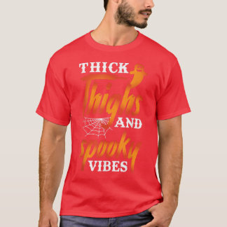 Dick Thighs en Spooky Vibes Retro Spooky Halowe T-shirt