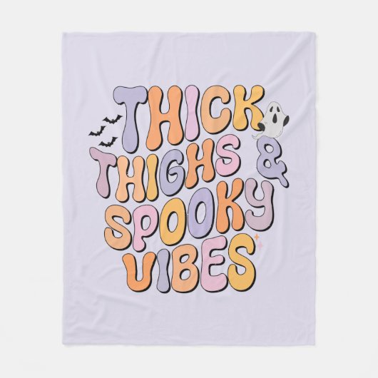Dick Thighs & Spooky Vibes Fleece Deken (Voorkant)