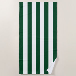 Dick Verticale strips Forest Green White Striped Strandlaken