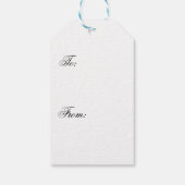 Dick White en Black Striped Labels voor aangepaste Cadeaulabel (Achterkant)