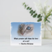 Dickens Cat Briefkaart (Staand voorkant)