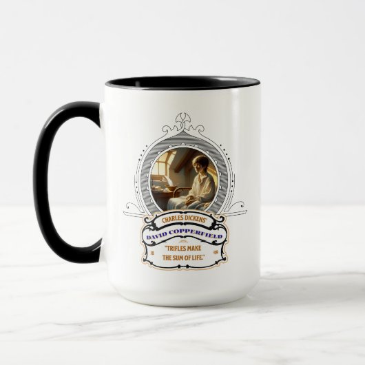 Dickens' David Copperfield Black Mug (Gauche)