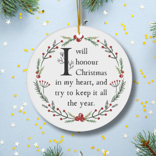 Dickens Een Kerst Carol Scrooge gepersonaliseerd Keramisch Ornament