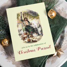 Dickens Ghost Een Kerst Carol Feest Kaart