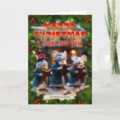 Dickens Kerst Carol Zingmuizen Christelijk Feestdagen Kaart (Voorkant)