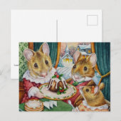 Dickens kerstmuizen Waterverf Briefkaart (Voorkant / Achterkant)