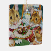 Dickens kerstmuizen Waterverf Keramisch Ornament (Rechts)