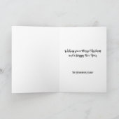 Dickens Scrooge  Illustratie Kerstmis Kaart (Binnen)