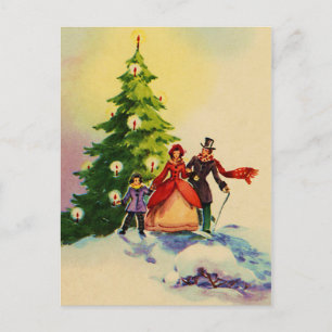 Dickens style Christmas illustration Briefkaart