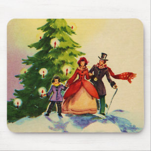 Dickens style Christmas illustration Muismat