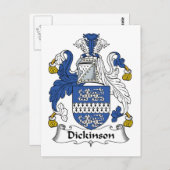 Dickinson Family Crest Briefkaart (Voorkant / Achterkant)