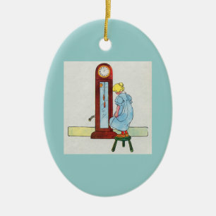 Dickory hickory, dok! De muis lanceerde de klok Keramisch Ornament