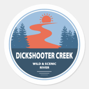 Dickschutter Creek Wild en de Schilderachtig rivie Ronde Sticker