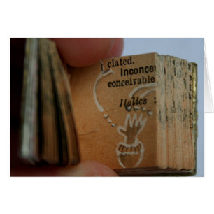 DicofrAngle miniatuur boek handtekening Kaart