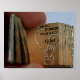 DicofrAngle miniatuur boek handtekening Poster