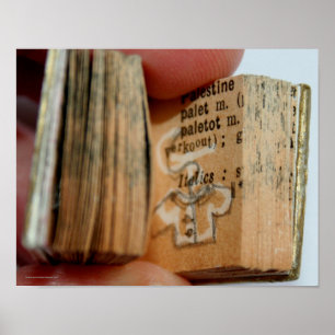 DicofrAngle Miniatuur Boek Jas Tekening Poster